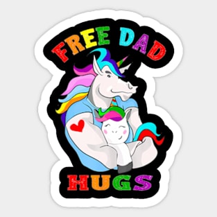 Free Dad Hugs LGBT Gay Pride Sticker